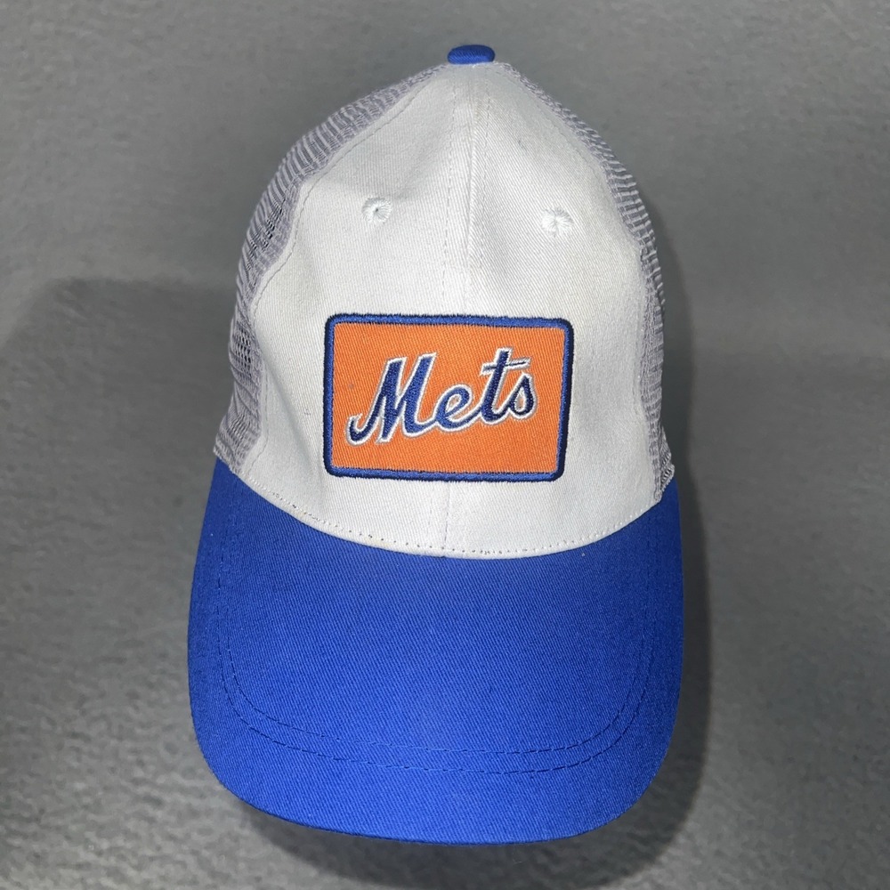 VTG New York Mets Nathan's Famous Hot Dogs Trucker Hat Snapback Baseball Cap SGA